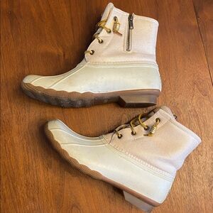 Sperry Rose Gold Duck Boots